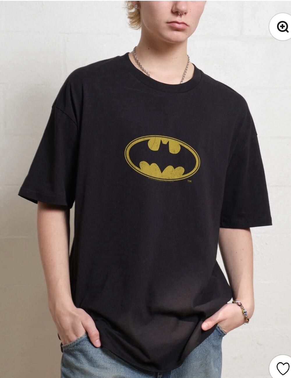 DC Comics Batman Classic Logo Black Graphic Tee Short Sleeve 2Xl